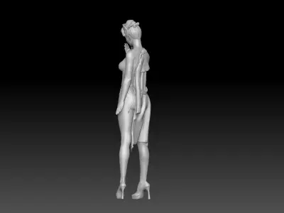 PIN UP NURSE 5 3D print model