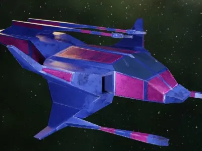 SC1 Victory Space Fighter Low-poly 3D model Low-poly 3D model
