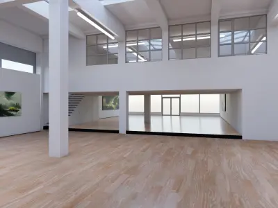 Art Museum Gallery Interior 29 Low-poly 3D model