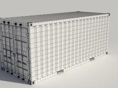 20 and 40 FT container Low-poly 3D model