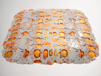 HQ PBR Textures Set Lava Core Metal Texture