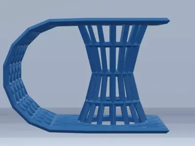 Wormhole Lattice Desk Sculpture and Pen Holder   3D print model