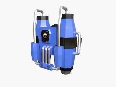 Jetpack Low Poly J03 - SciFi Character Design Low-poly 3D model