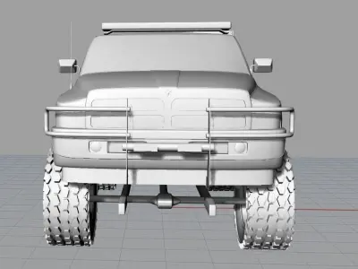 1996 Dodge Ram 1500 Brush Truck Free 3D print model