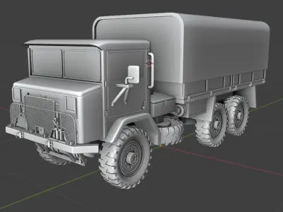 Australian Army Acco 6x6 F1 1973 3D Model 3D print model