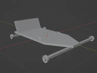 soap kart Low-poly 3D model
