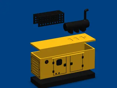Electric-diesel-generator generator 3D print model