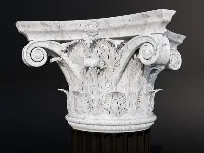 corinth column leafs 3D model