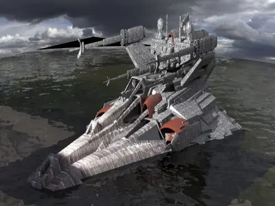 WARSHIP - Cruiser Speeder 9  3D model