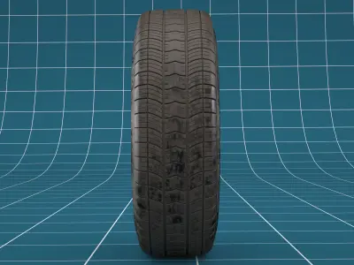 Car tire dirt 04 3D model
