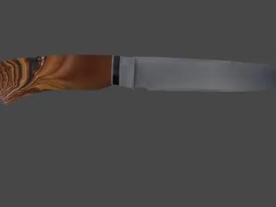 bison knife Low-poly 3D model