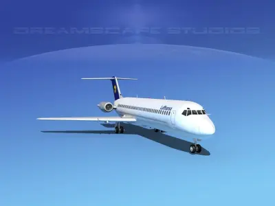 Douglas DC-9-40 Lufthansa 3D model