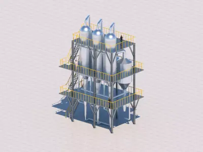 MVR sewage treatment equipment 3D model