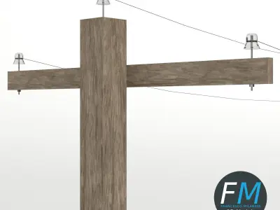 Telephone pole 3D model purchase