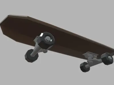 Low Poly Skate 02 Low-poly 3D model