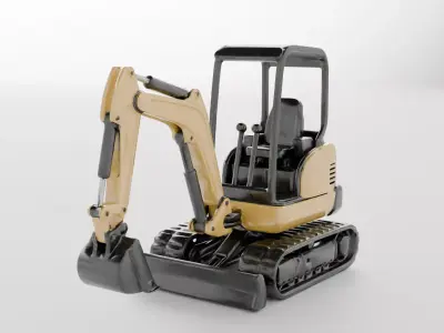 Mini Excavator Compact Construction Machine 3D model