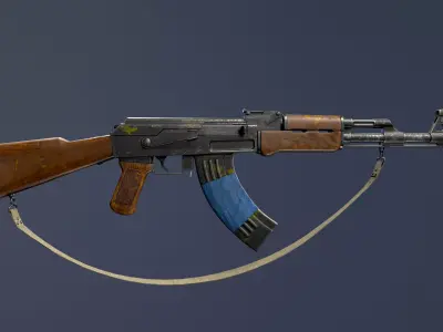 AK-47 Avtomat Kalashnikova Game Ready Low-poly 3D model