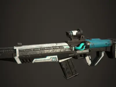 3D Gun AH Craw Series  Asset Model and textures 3D model