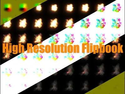 3D Game Ready Explosion exploding fireball Low-poly 3D model