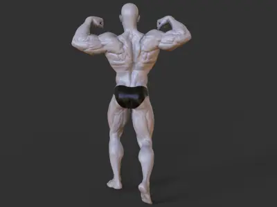 Bodybuilder Pose 3D print model