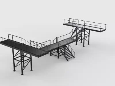 industrial stairs 03  3D model