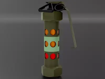 M84 Grenade Low-poly 3D model