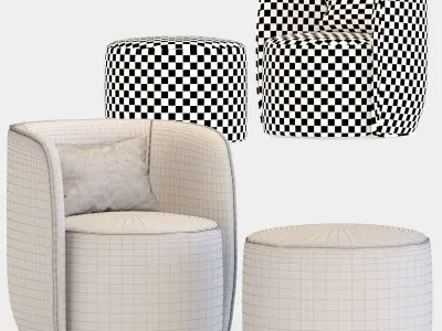 Armchair Ditre Italia Chloe 3D model purchase