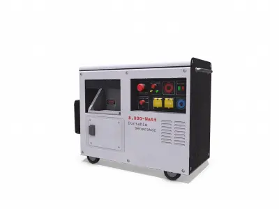 Old Portable Power Generator Low-poly PBR Low-poly 3D model purchase