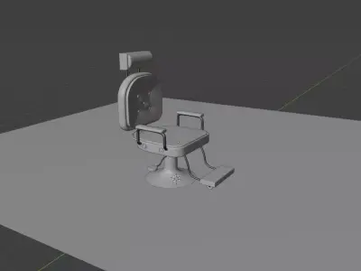 Barber Chair Free 3D model