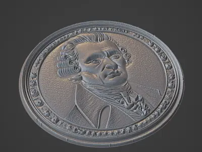 Immanuel Kant Medallion 3D print model buy