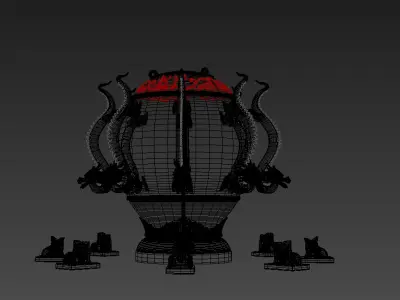 Seismographs Ancient China 3D model