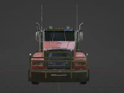 Game Ready Low Poly Realistic Dirt Truck   Low-poly 3D model