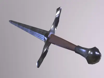 The Medieval Longsword v2 LOW POLY Low-poly 3D model