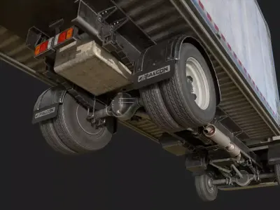 Delivery Truck Low-poly 3D model