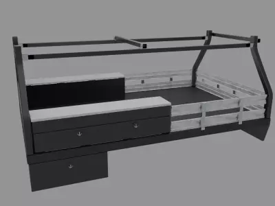 Flatbed Utility Truck Bed Low-poly 3D model