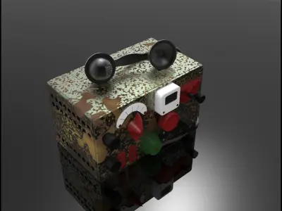 Military Radio Low-poly 3D model order