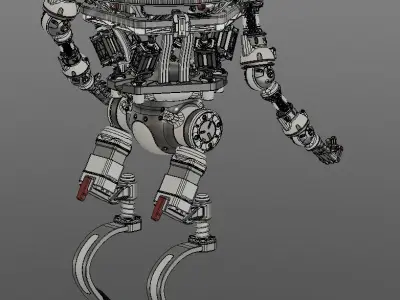 Sci-fi concept robot Free 3D model