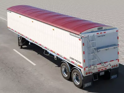 Kenworth W900 Hopper Trailer 3D model