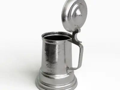 Silver Beer Tankard 3D model