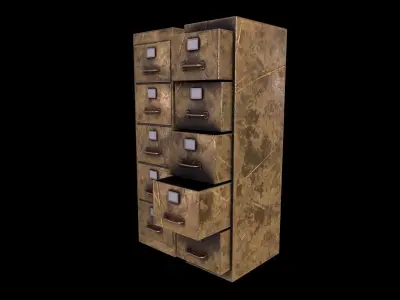 Cabinet V1 - 005 Low-poly 3D model