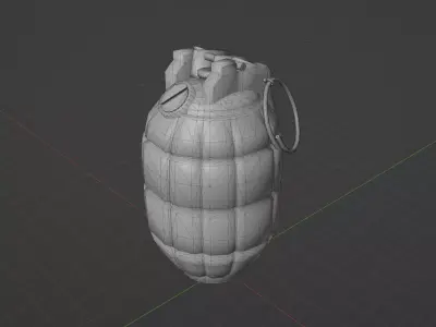 Mills Bomb Low-poly 3D model