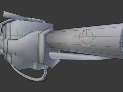 Power Spear made of junk  Low-poly 3D model