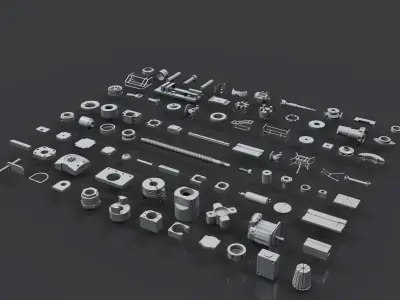 Kitbash Industrial 3D model