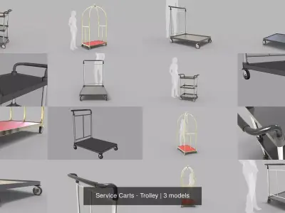 Service Carts - Trolley 3D Model Pack