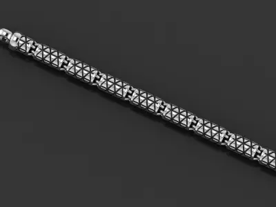 5mm Top Selling chain with triangle patterns antique  3D print model