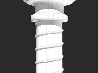 Ancient Column Low-poly 3D model buy
