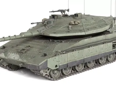 Merkava Mk4 tank Low-poly 3D model