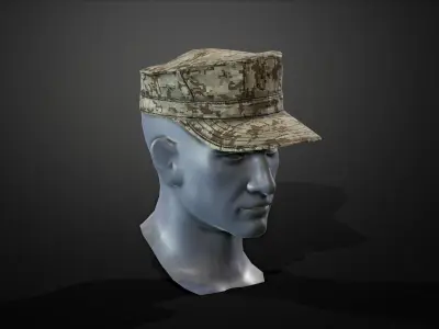 8 point cower Low-poly 3D model