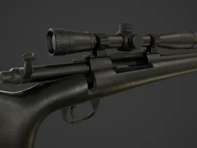 M24 Sniper Rifle Low-poly 3D model