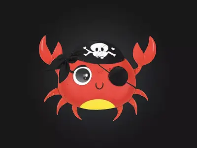 Pirate Crab Adventure A Claw-Some Journey Awaits 3D model